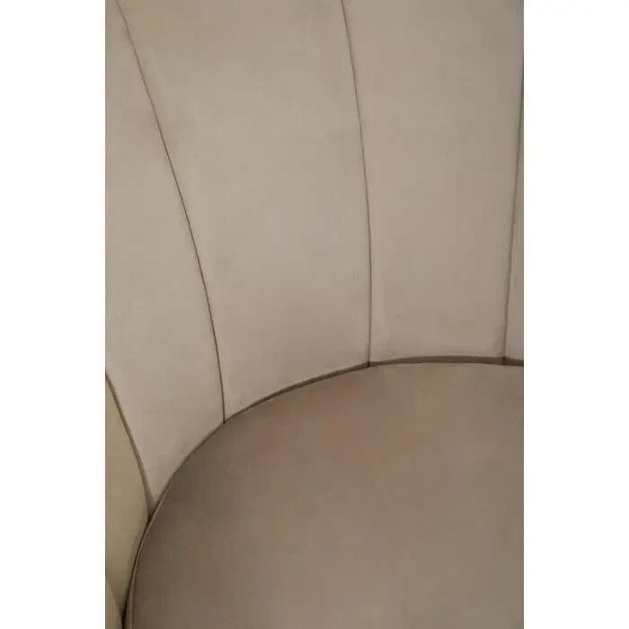 Mink Velvet Accent Chair Gold Base Hotel Style Armchair for Living Room
