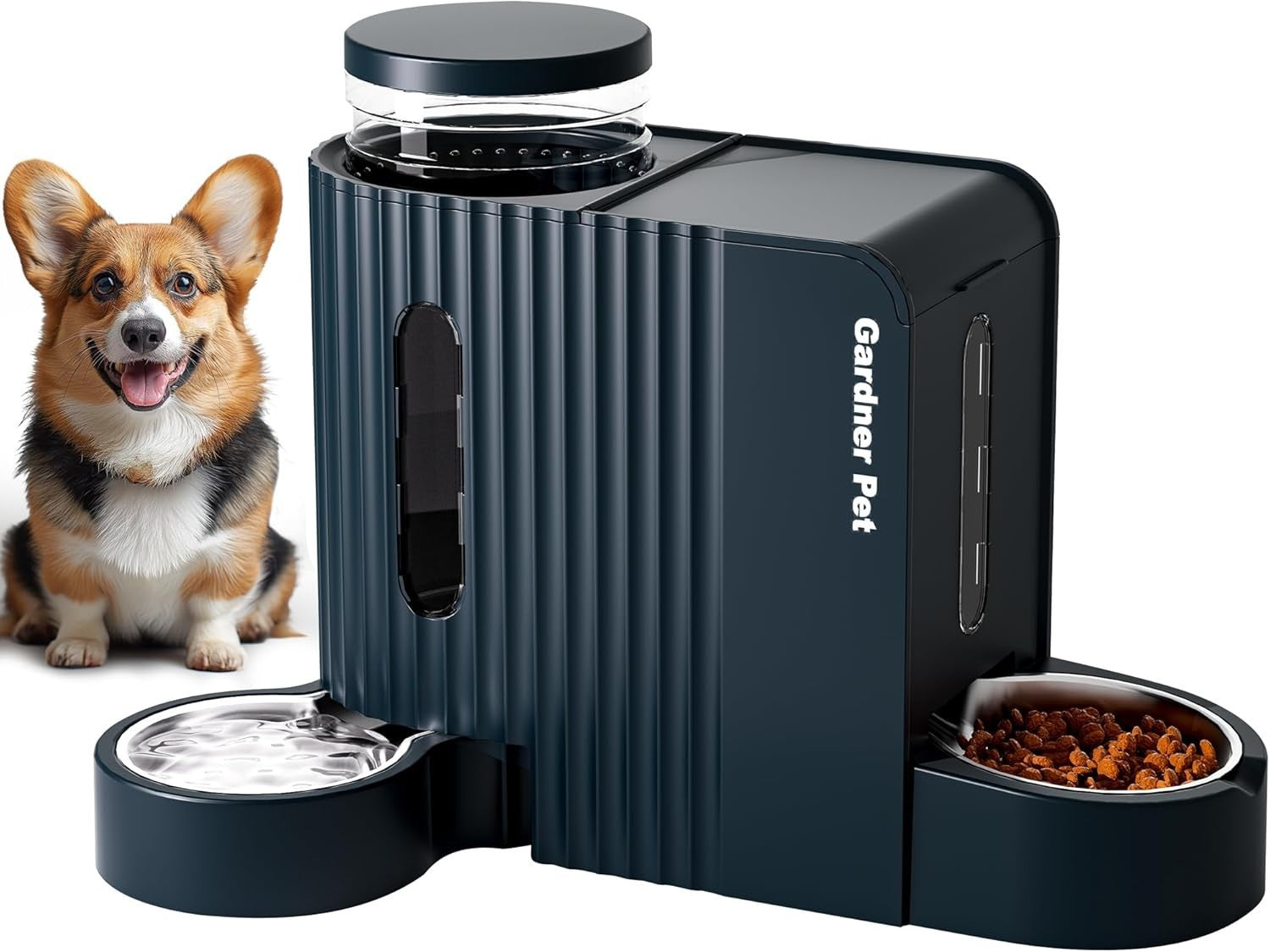 2 in 1 Pet Feeder Water Dispenser 6L Gravity Food Station BPA Free