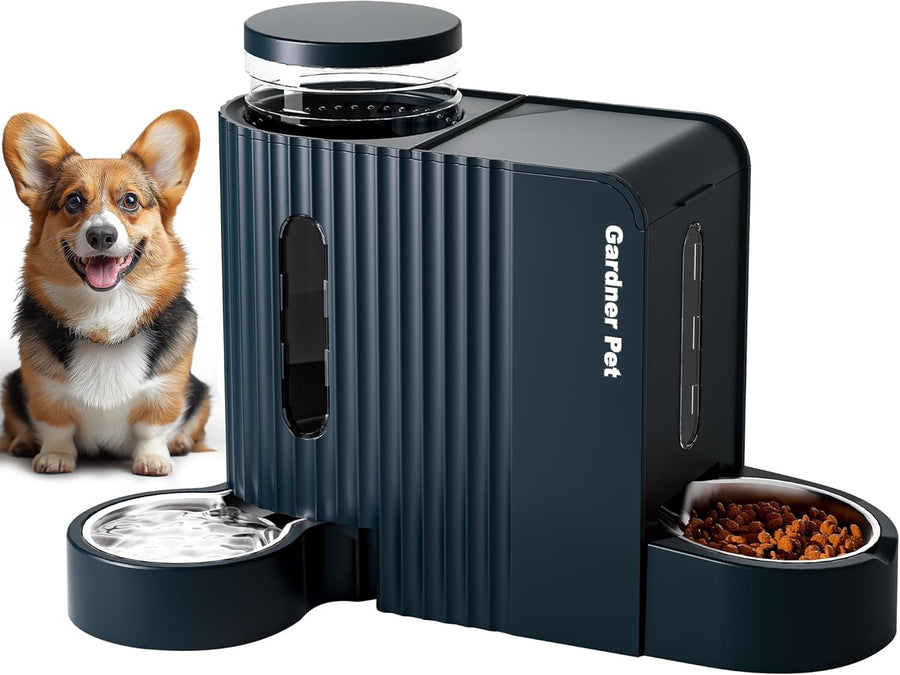 2 in 1 Pet Feeder Water Dispenser 6L Gravity Food Station BPA Free