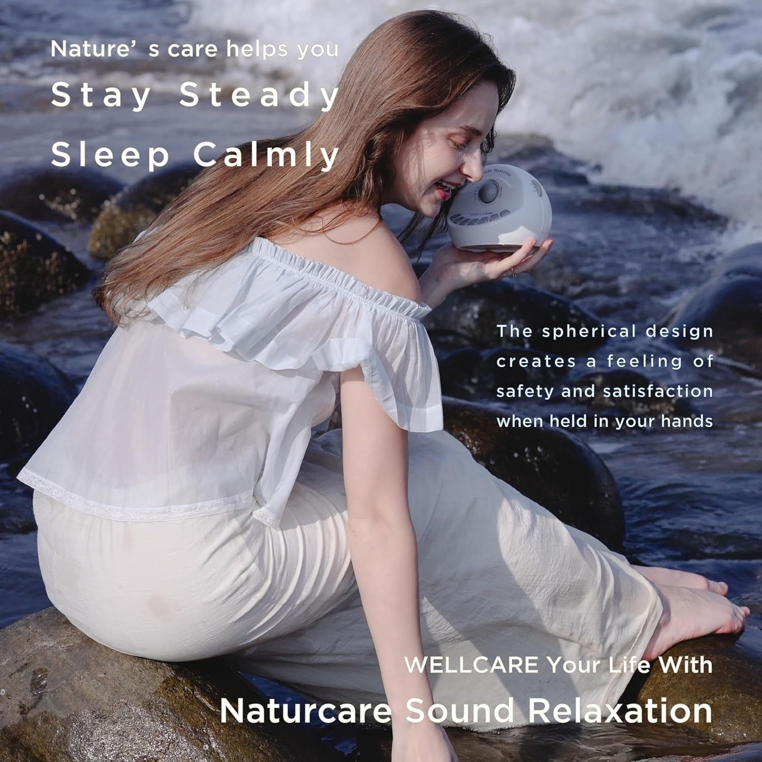 White Noise Machine 7 Nature Sounds Baby Kids Adult Sleep Timer
