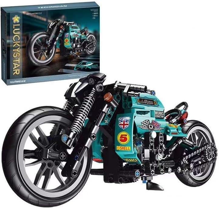 900-Piece Motorcycle Building Kit with Realistic Details & Fun Assembly