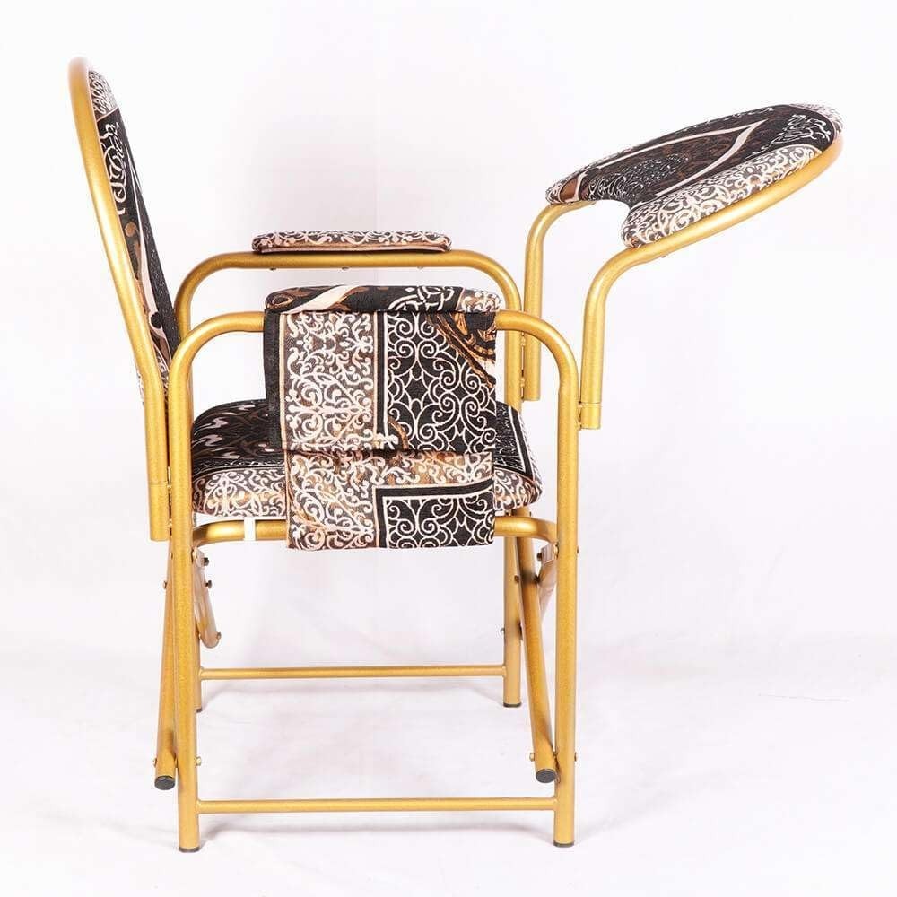 Foldable Islamic Prayer Chair Cushioned Comfortable Armrest Mosque Seat