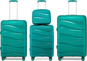 4pc Polypropylene Luggage Set 20 24 28 Cabin TSA Lock Spinner Wheels