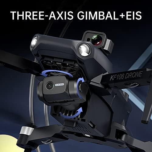 X-Verse KF106 MAX Drone 4K HD, 3-Axis Gimbal + EIS 360° Laser Obstacle Avoidance