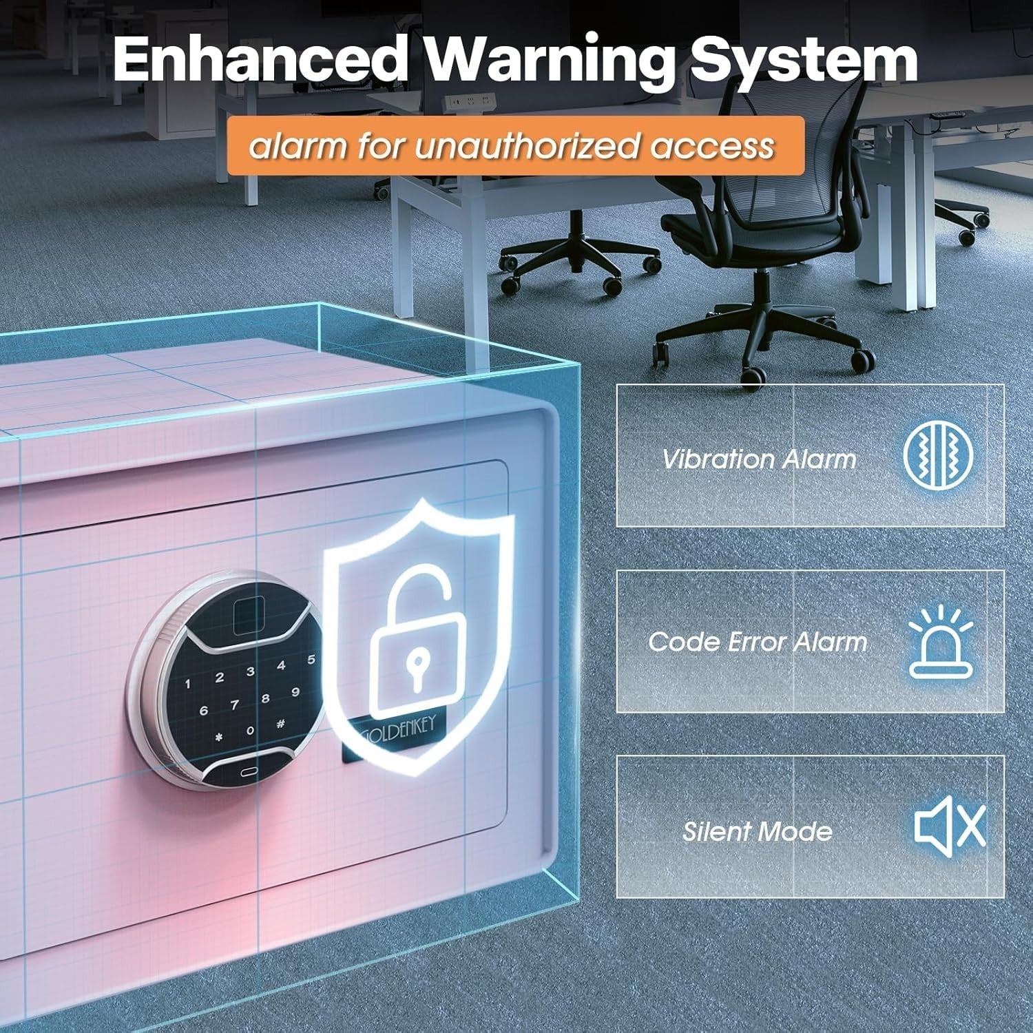 1.2 Cu Ft Fingerprint Safe Box Biometric Fireproof Document Security