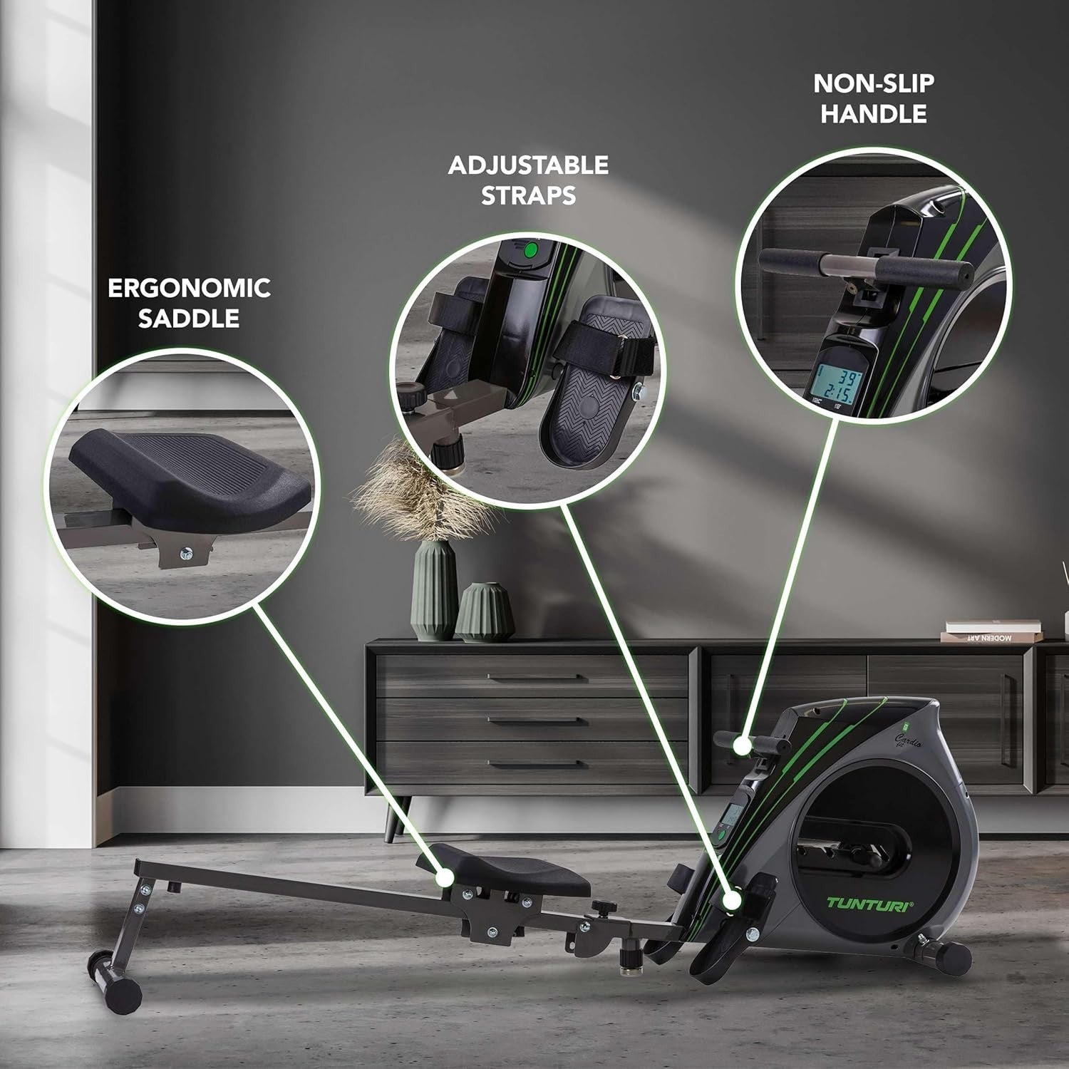 R20 Magnetic Rowing Machine Foldable Quiet Rower LCD Home Gym 100KG