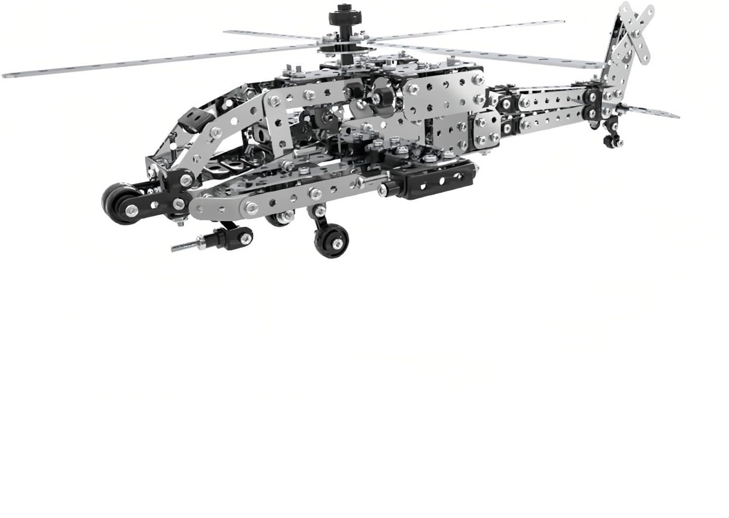 3D Metal Puzzle Apache Helicopter Model Kit - DIY Military Miniature Gift