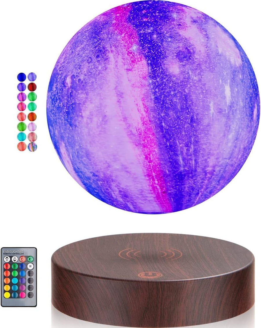 Levitating Matte Galaxy Moon Lamp 16-Color Floating LED Light with Remote