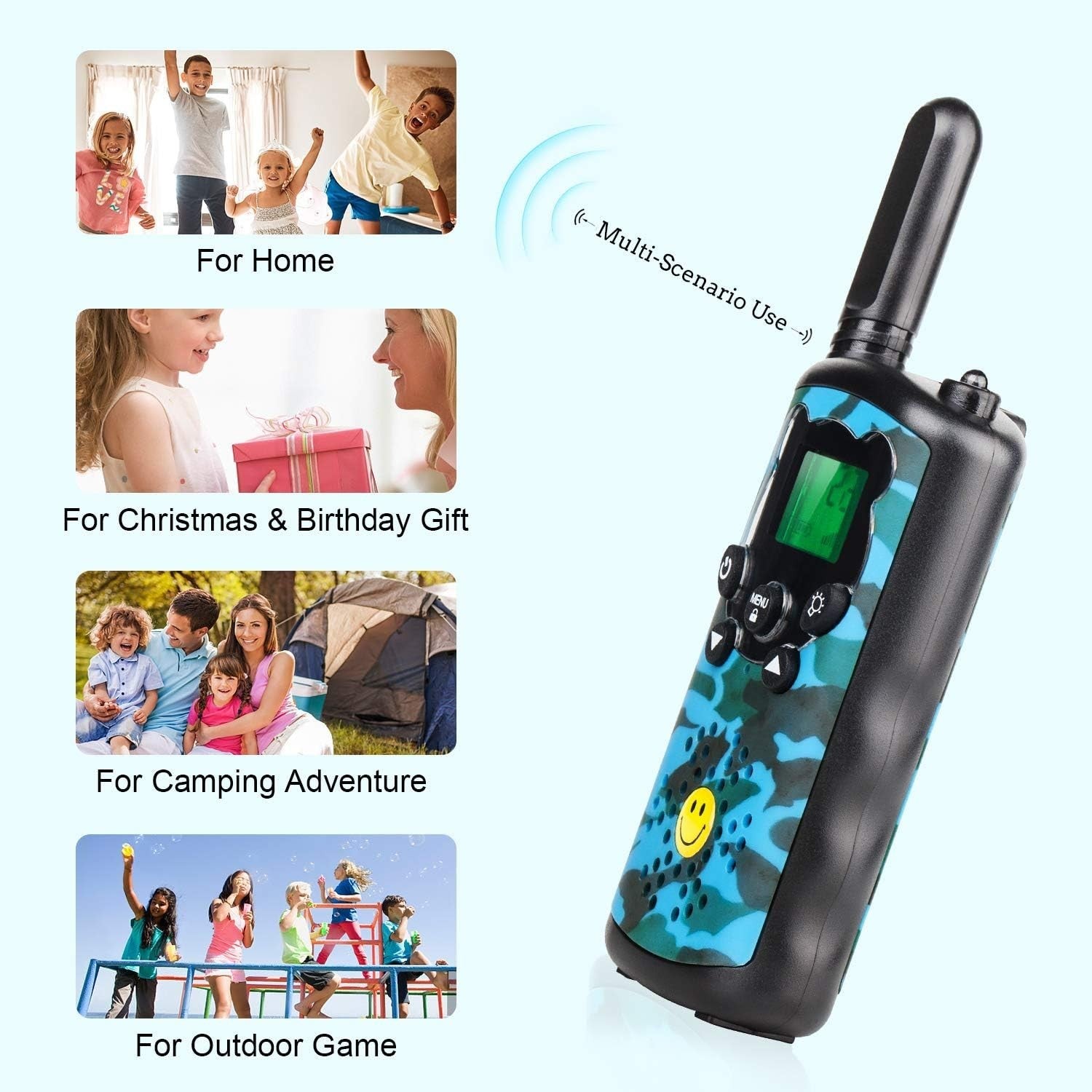 Kids & Adults Walkie Talkies 4 Mile Long Range 8 Channel 2 Way Radios