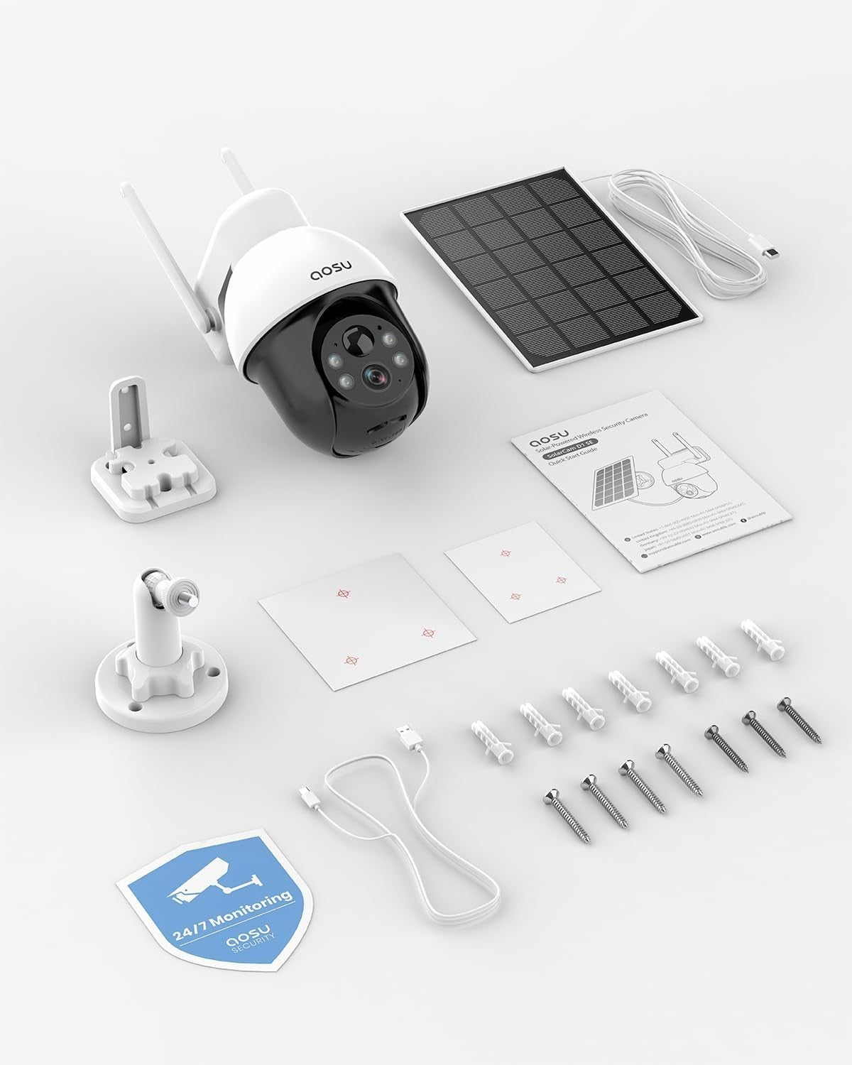 3K 5MP Solar Security Camera Wireless Outdoor 360° PTZ Auto Tracking