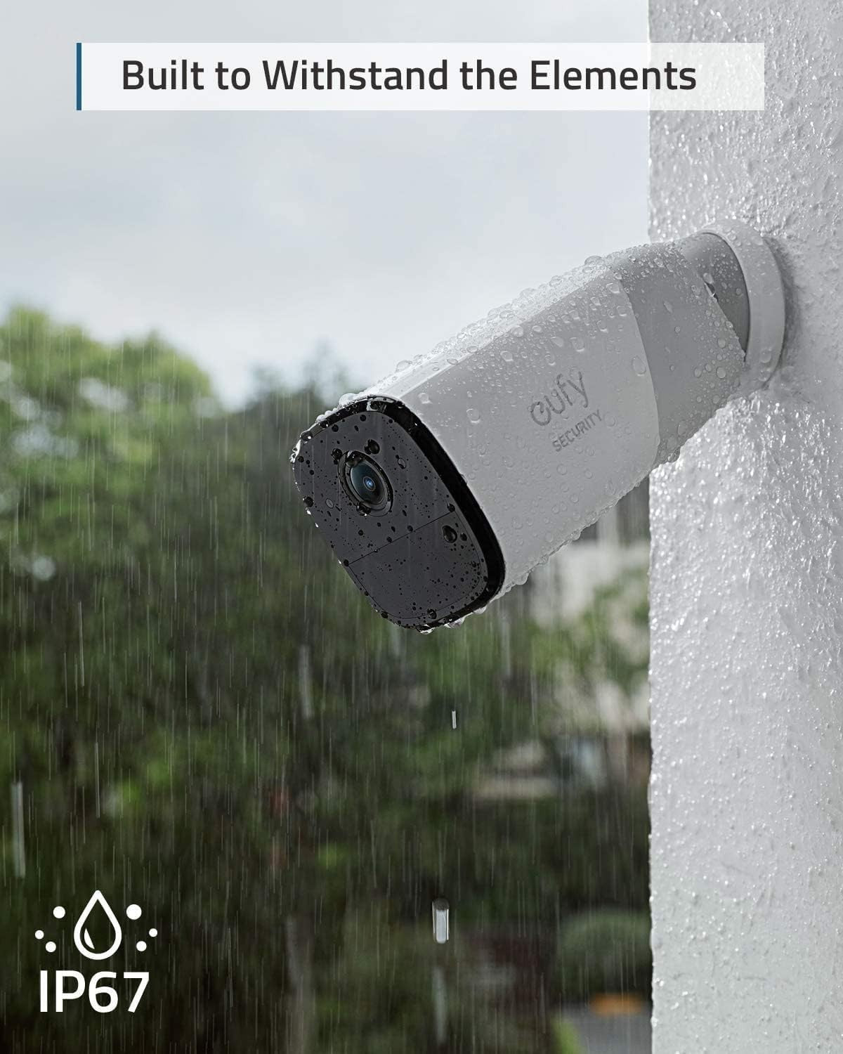 2K Wireless Security Camera System 2 Cam Kit 365 Day Battery IP67