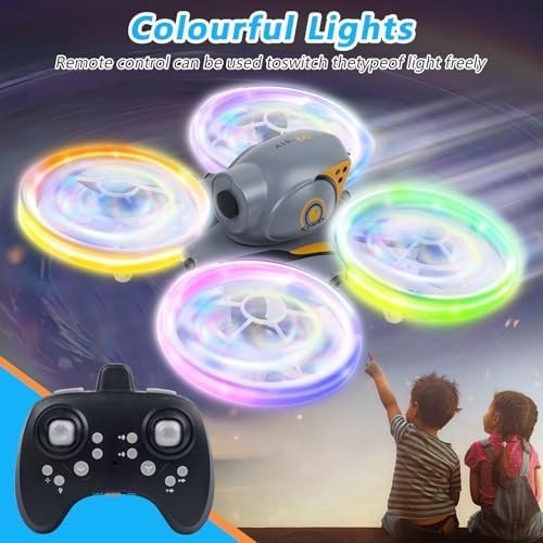 Mini Drone for Kids 6-12, LED Lights, 360° Flip, Altitude Hold, Headless
