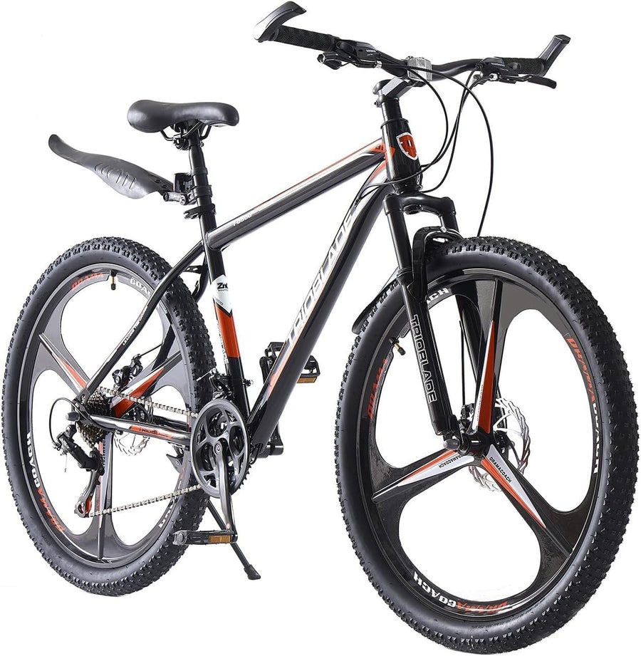 27.5" Mountain Bike 21-Speed Hardtail Dual Shock Mens Womens Off Road