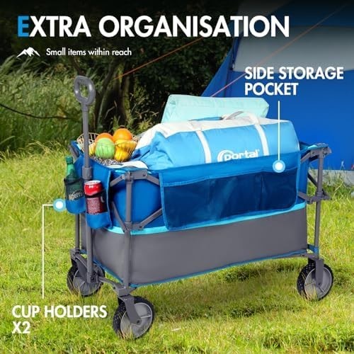 228L XL Folding Festival Trolley – Heavy Duty Outdoor Camping Cart