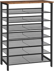 Large 8-Tier Shoe Rack 100cm Wide | Stores 35 Pairs | Adjustable Metal Shelves