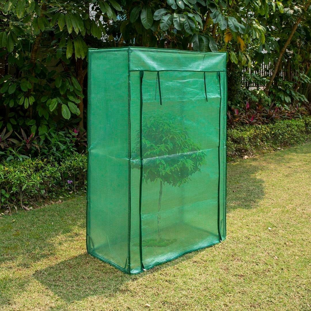 Tomato Mini Greenhouse with Reinforced Frame & Roll-Up Door for Garden Plants