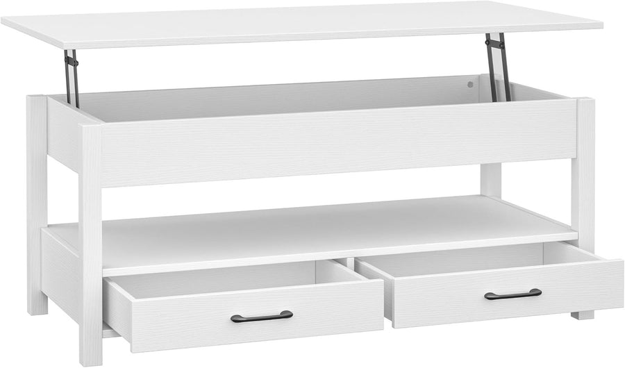 Lift-Up Coffee Table with Storage, Drawers & Shelf – Space-Saving, Modern Design