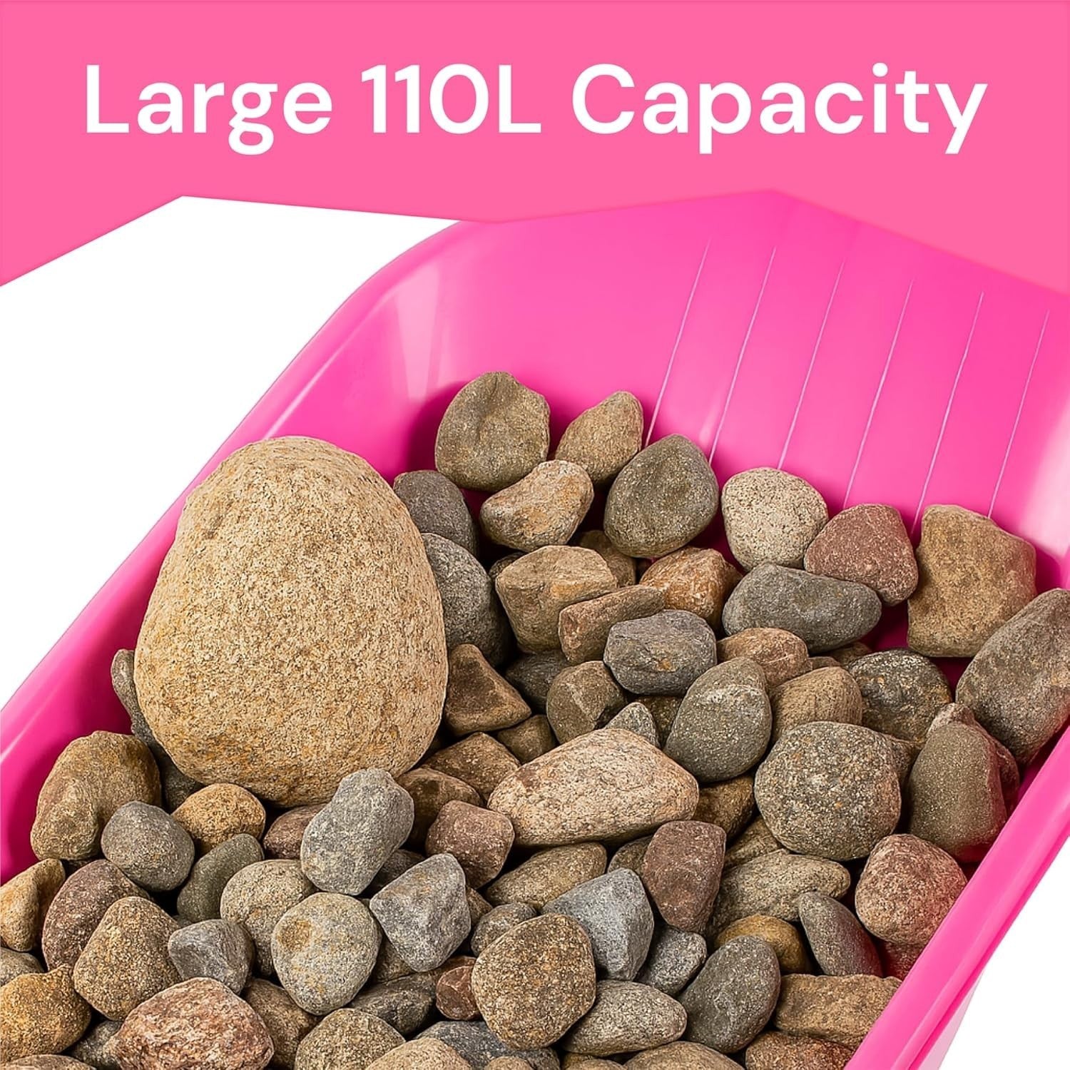 110L Wheelbarrow Pink – Reinforced Tyre Heavy Duty Garden Builders 150kg Load