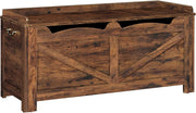 Rustic Brown Storage Bench with Lift-Top, Extra Large Shoe & Organizer Chest