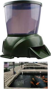 Automatic Pond Fish Feeder 4.5L Timer LCD Battery Powered Weatherproof