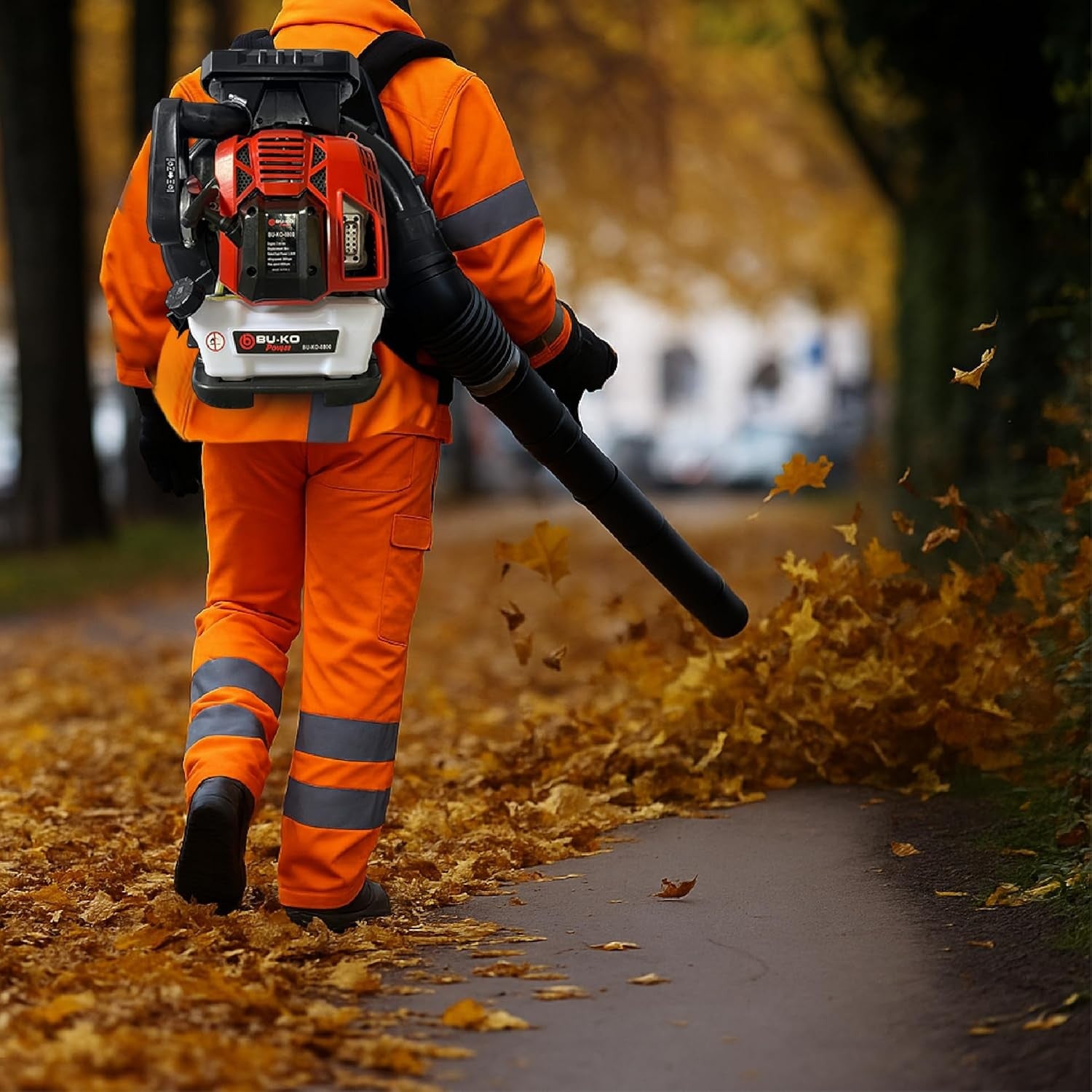 Petrol Backpack Leaf Blower 79cc 2-Stroke High Power Heavy Duty Garden
