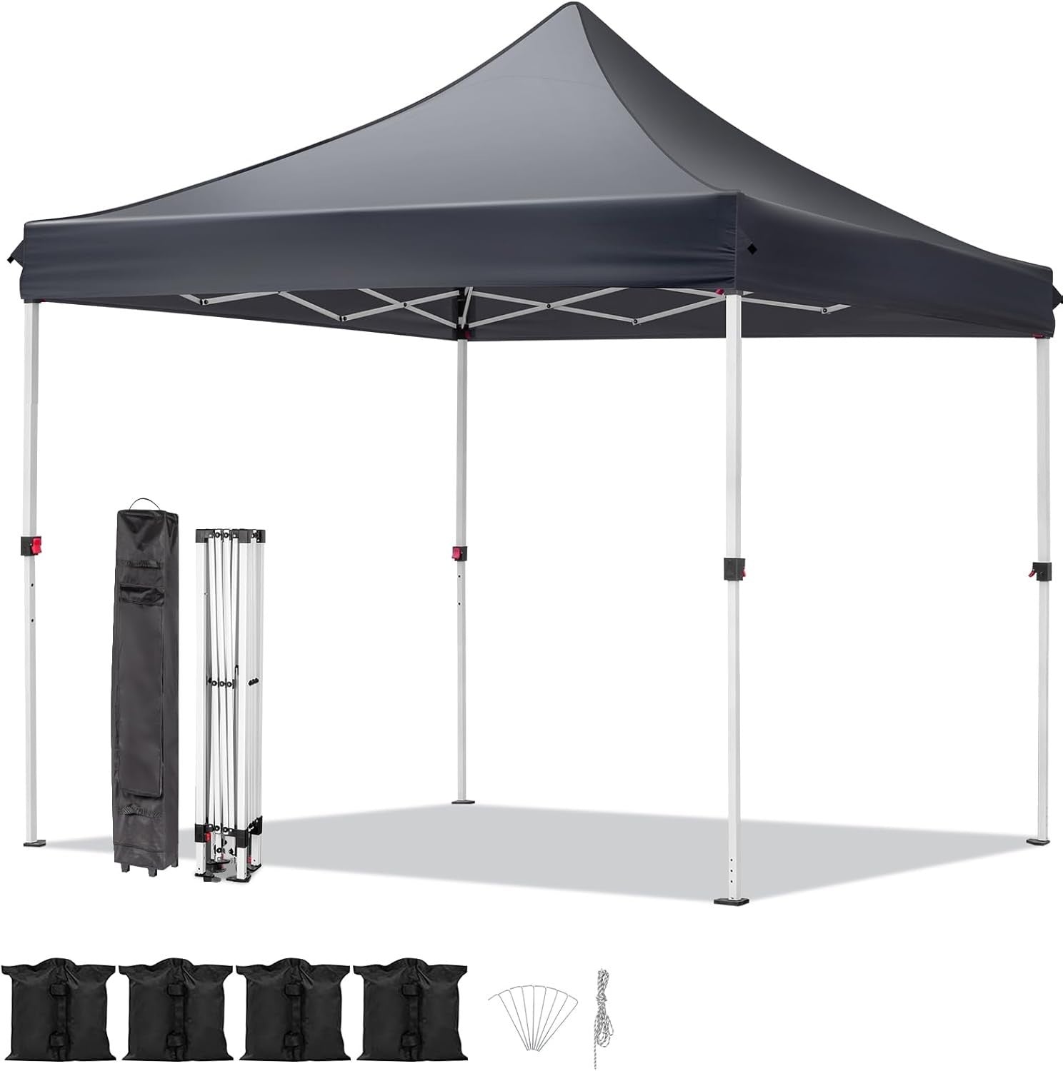 3x3m Pop Up Gazebo with Wheeled Bag & Sandbags Heavy Duty Waterproof UV50+