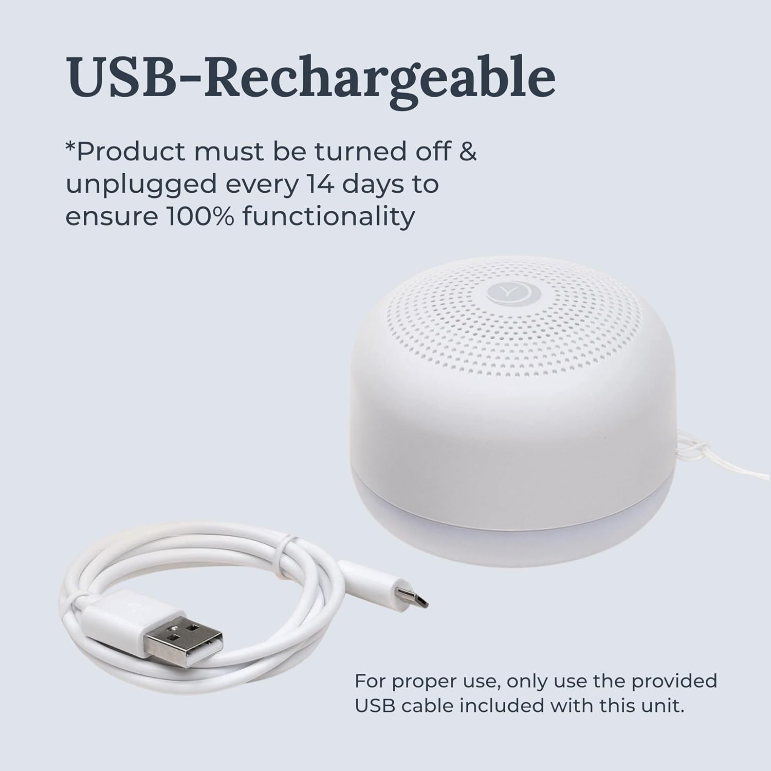 Portable White Noise Machine with 6 Soothing Sounds & Night Light for Travel