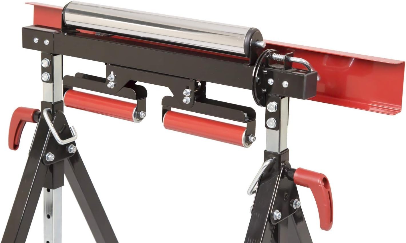 3-in-1 Adjustable Work Bench Trestle Roller V-Support 200kg Telescopic Stand