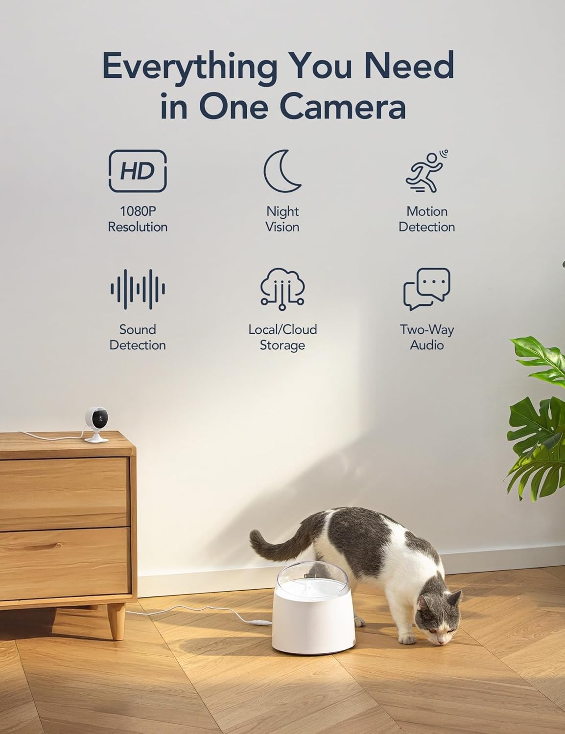 4 Pack 1080P Indoor Security Cameras Baby Pet Monitor WiFi CCTV