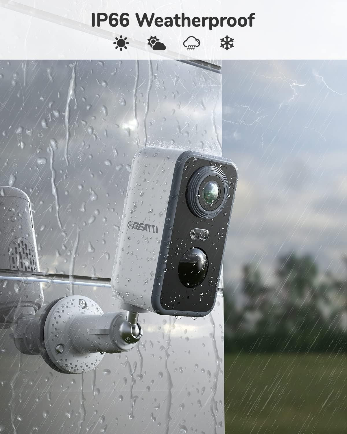 2 Pack 2K Wireless Security Cameras Outdoor Battery WiFi Night Vision