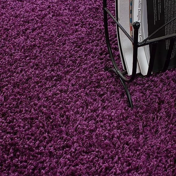 Extra Large Shaggy Rug 160x230cm 5cm Thick Soft High Pile Purple Carpet