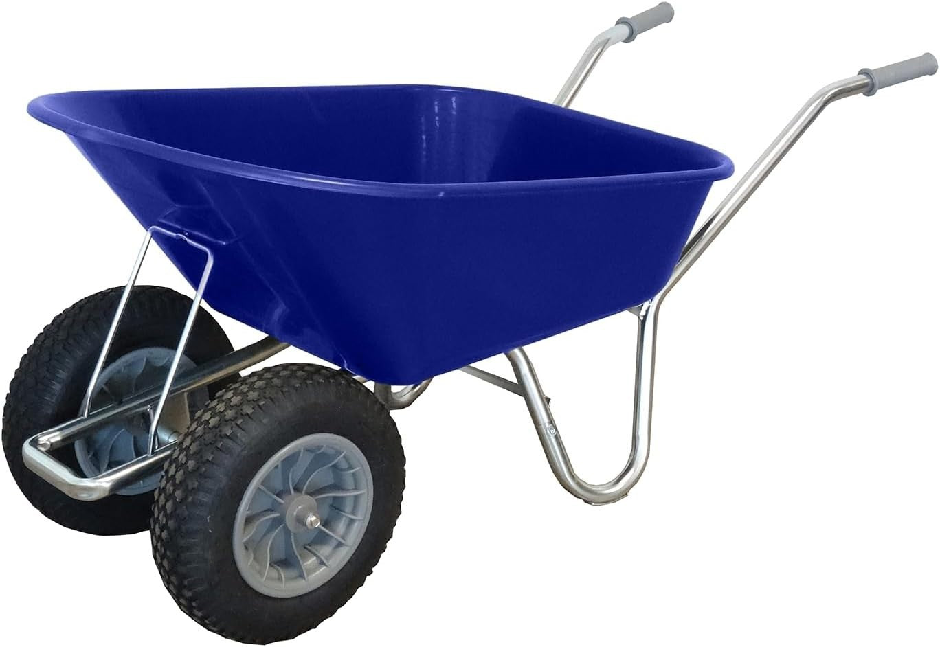 120L Pink Twin-Wheel Wheelbarrow – Steel Frame w/ Pneumatic Tyres Heavy Duty