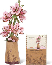 3D Wooden Flower Puzzle Sakura – DIY Craft Kit, Perfect Gift & Decor