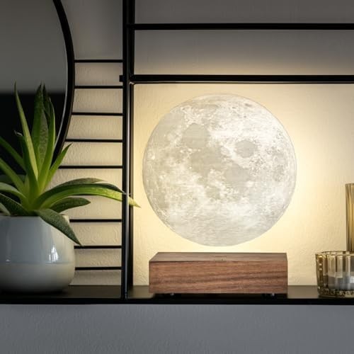 Unfinished Walnut Wood Magnetic Levitating Moon Lamp LED Light