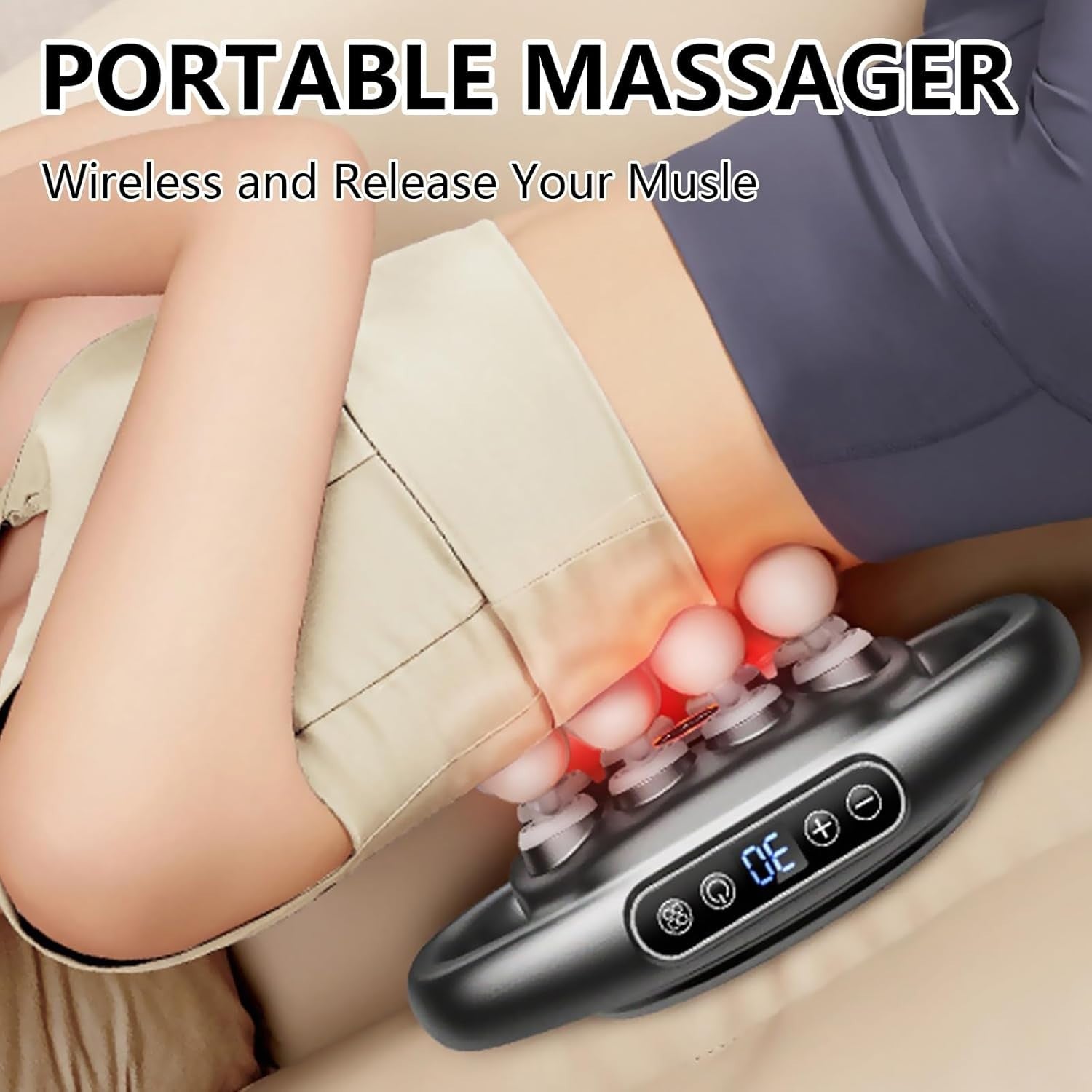 Deep Tissue Massage Gun 16 Head Full Body Massager 30 Speed Pain Relief