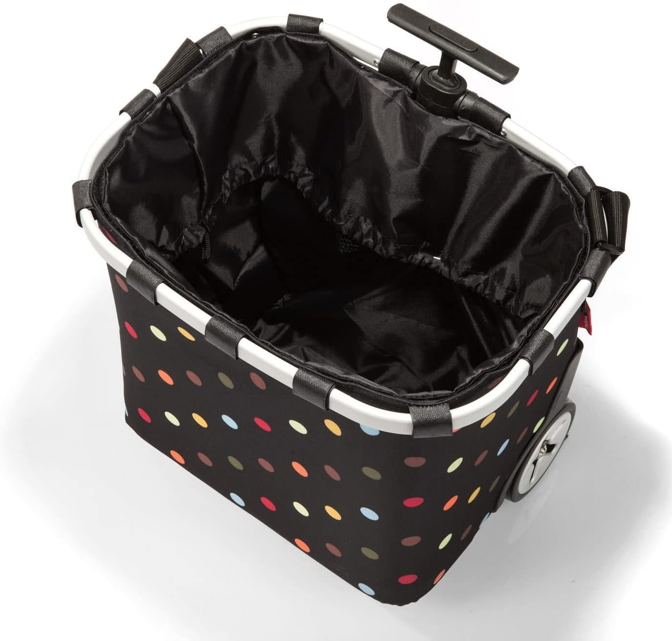 Luxury Shopping Trolley Bag Removable Fabric Basket Water Resistant Dots