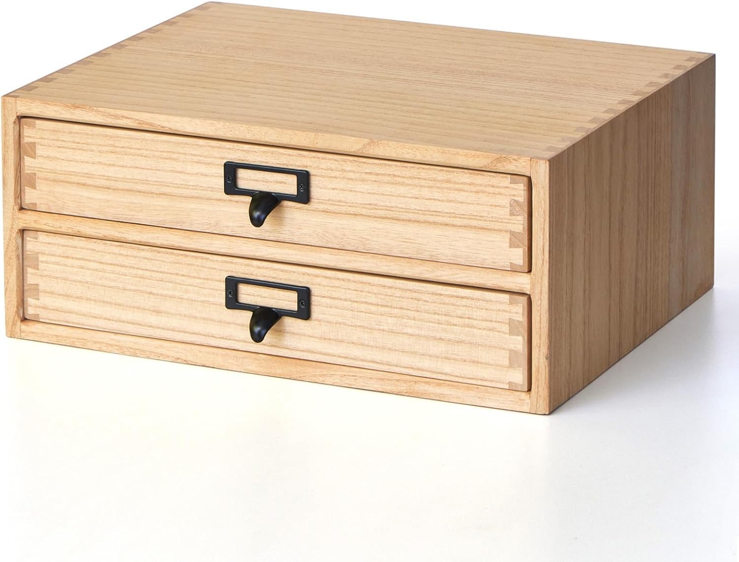 Natural Wood Desktop File Organizer 4 Drawer 35cm Printer Stand