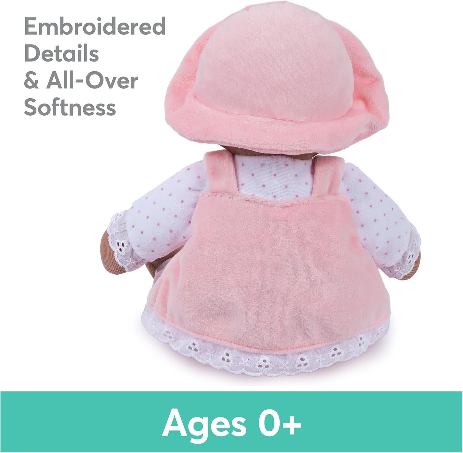 13in Soft Plush Baby Doll Pink White Cuddly First Dolly Newborn Gift