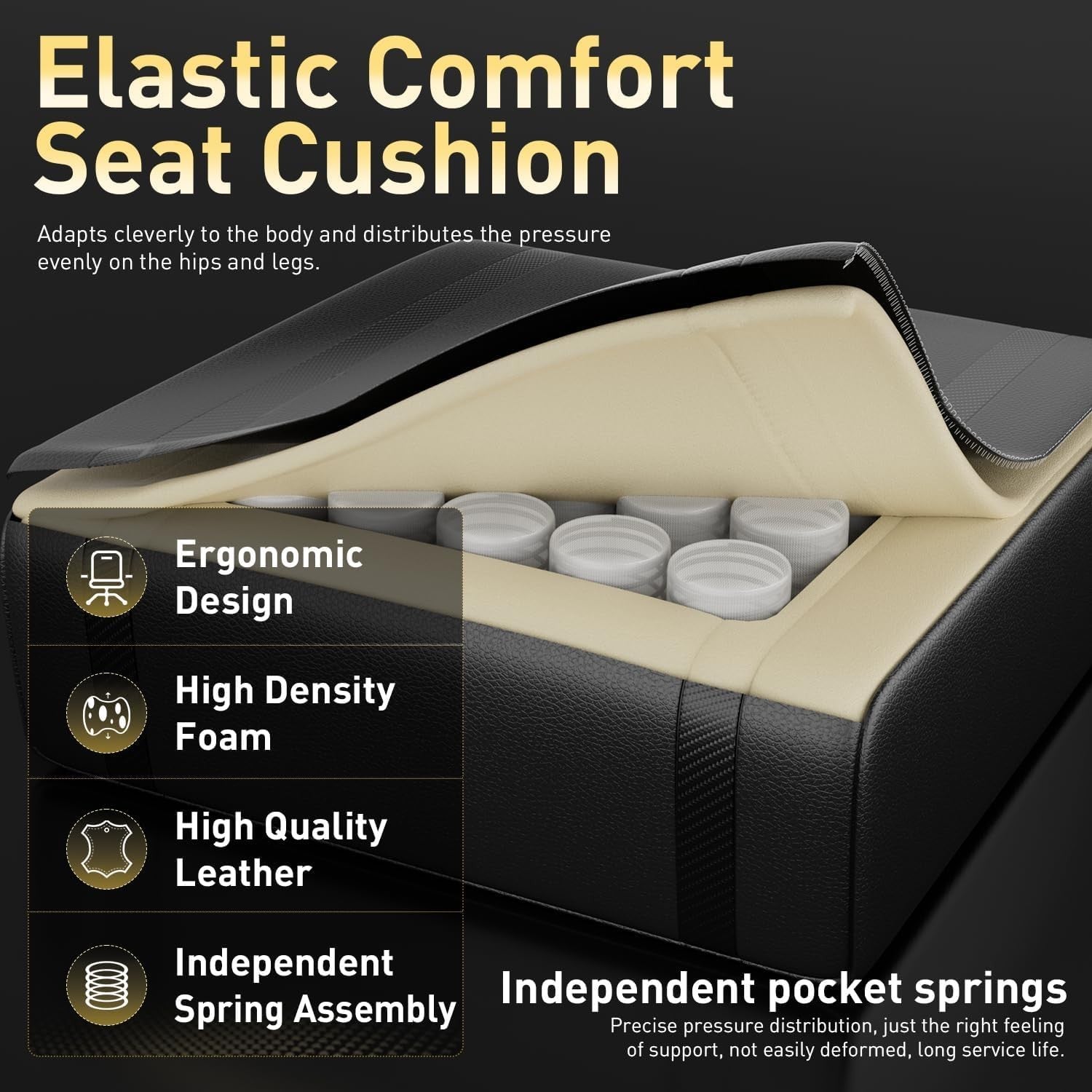 Massage Gaming Chair Recliner w/ Footrest Ergonomic Lumbar PC