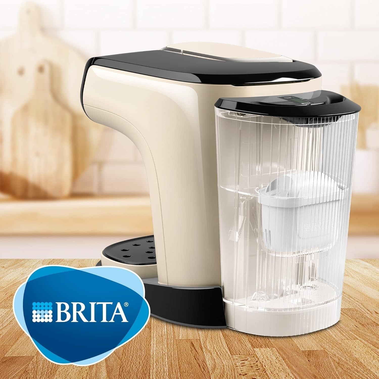 Pod Coffee Machine 1.3L Large Tank 1500W Fast Brew Auto Clean Cream Compact