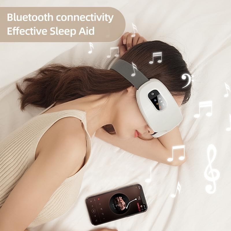 Heated Eye Massager Bluetooth 5 Modes Foldable Mask