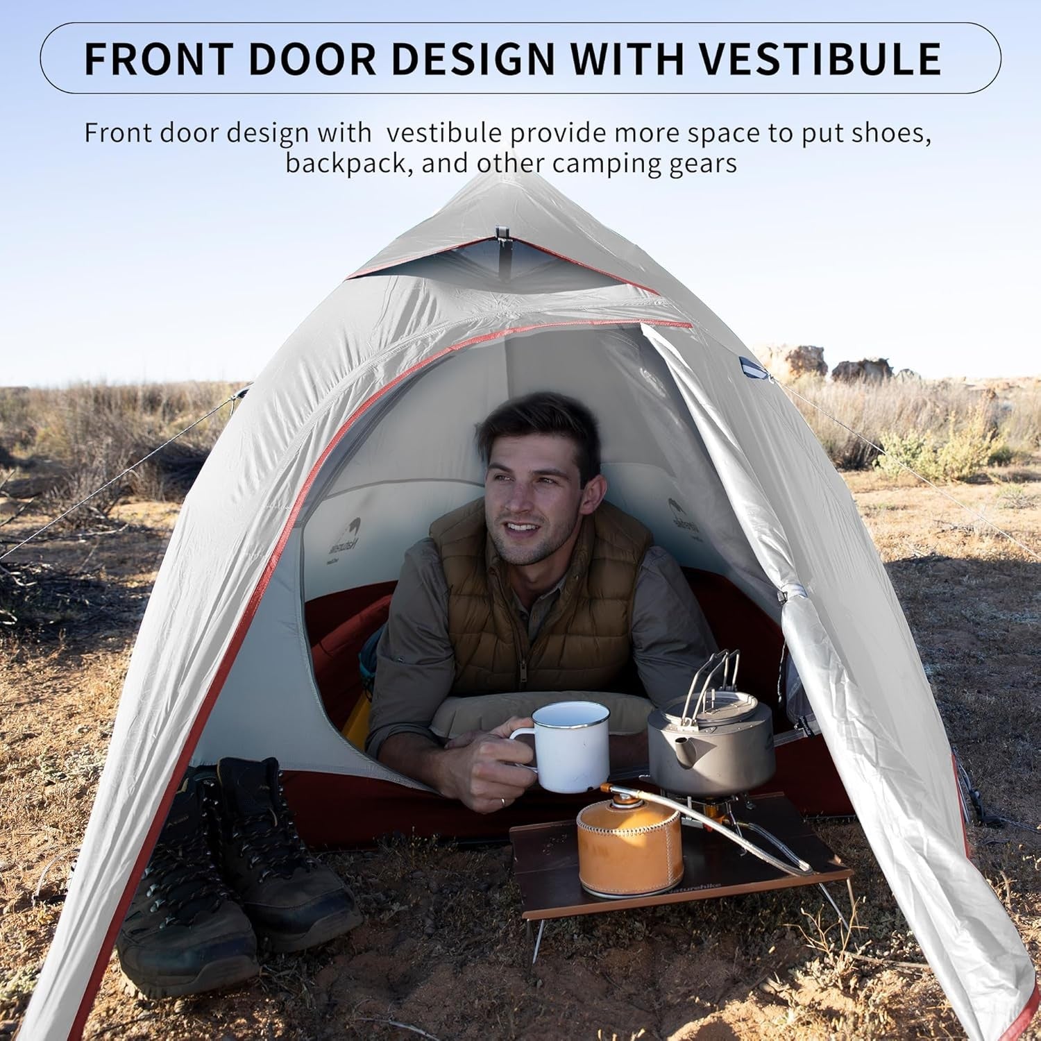 Ultralight 1 Person Backpacking Tent Waterproof Hiking