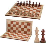 54cm Luxury Wooden Chess Set – Inlaid Sycamore Board & Weighted Pieces