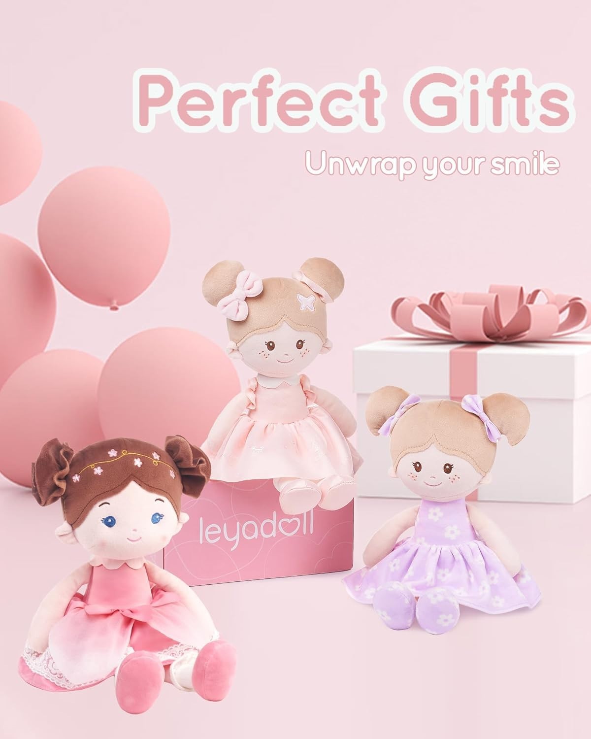 16” Plush Baby Rag Doll Ultra Soft First Doll for Toddlers Ages 1+