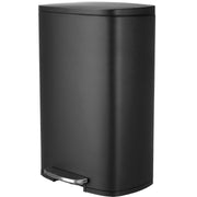 50L Stainless Steel Pedal Bin Soft Close Kitchen Waste Black