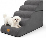 5 Step Dog Stairs for Bed Non Slip Foam Pet Ramp 83x57cm