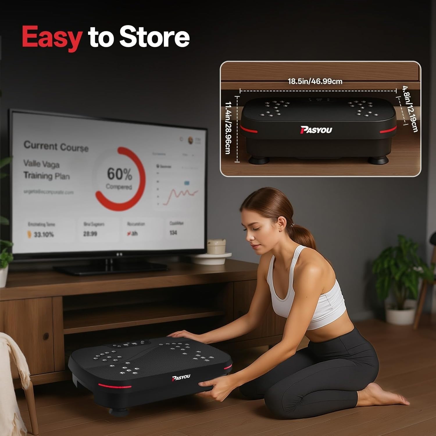 Dual Motor Vibration Plate Exercise Machine 99 Speeds Lymphatic Trainer