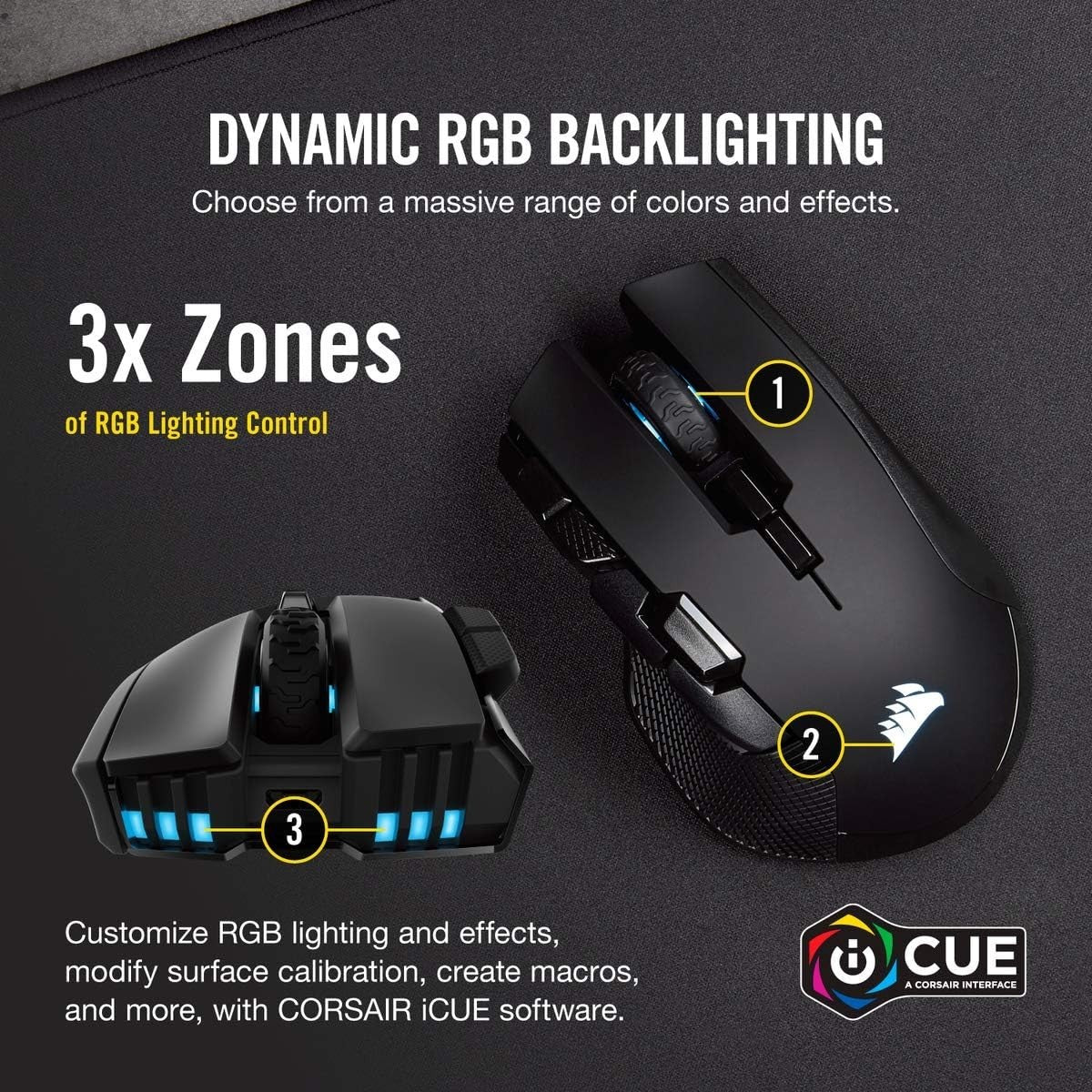 Wireless Gaming Mouse 18000 DPI RGB 10 Buttons Sub-1ms FPS MOBA