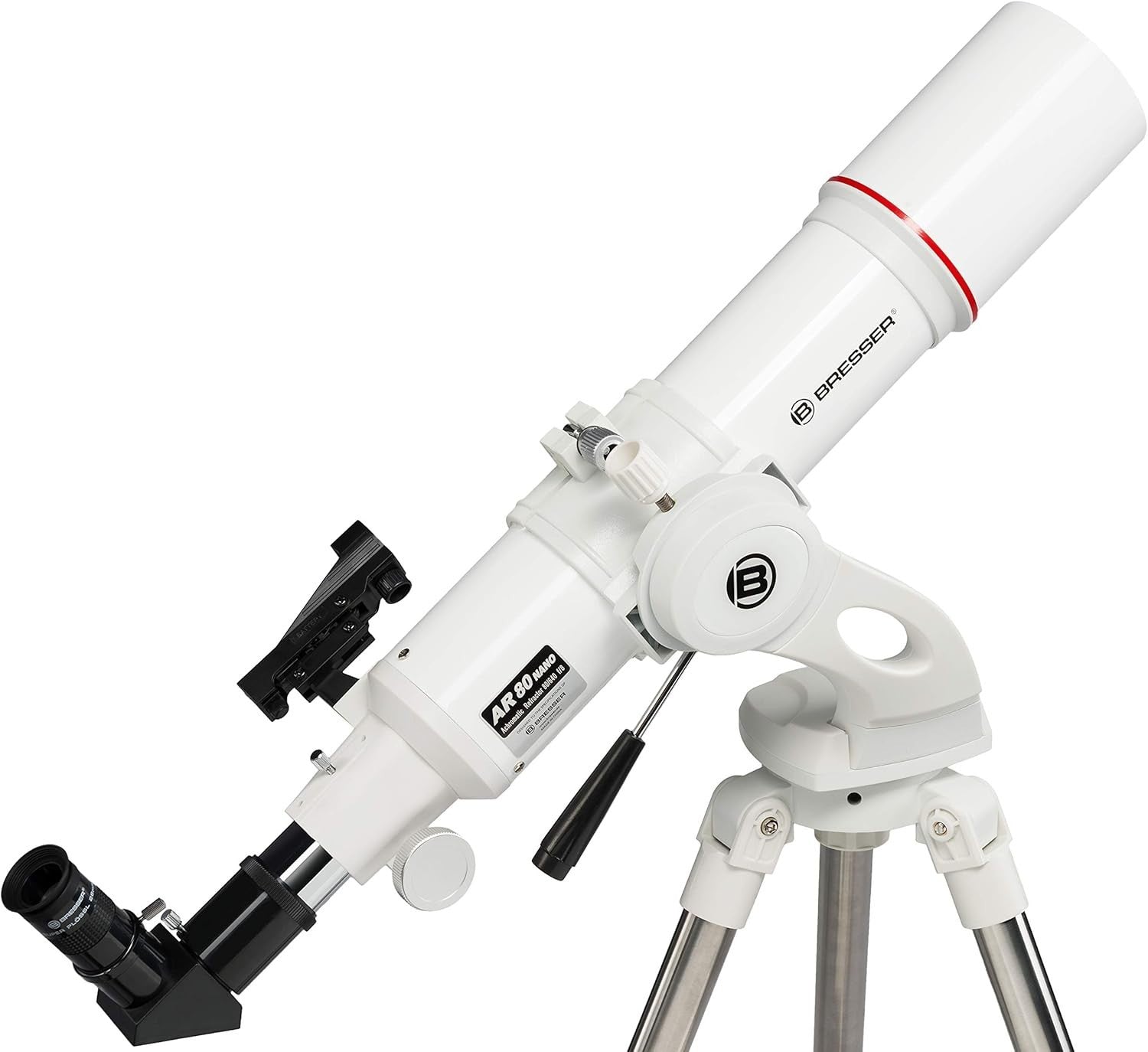 Beginner Refractor Telescope 80mm Wide Field AZ Mount + Tripod & Phone Adapter