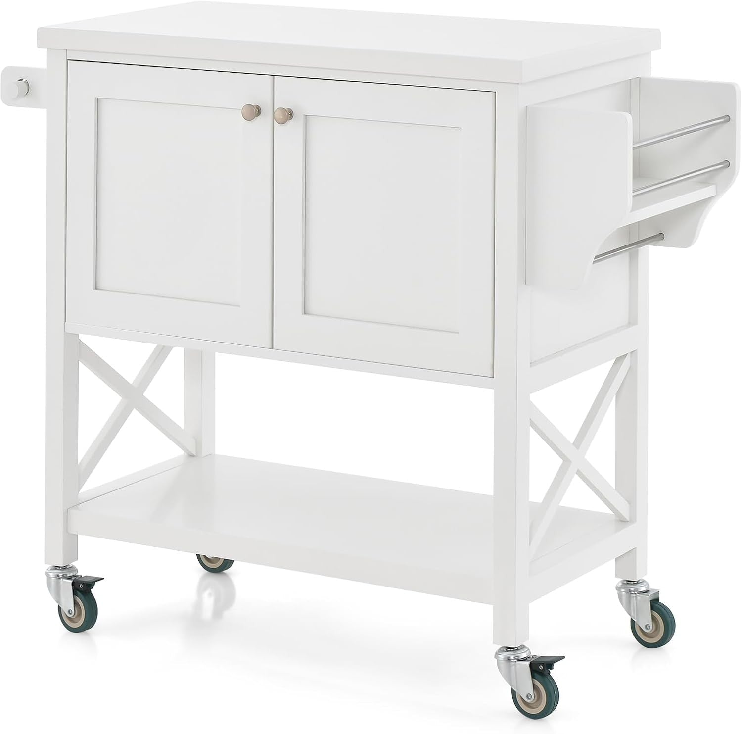 Kitchen Island Trolley Rolling Storage Cart Cabinet Spice Rack Wheels